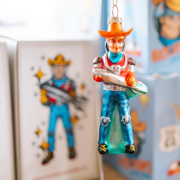 Buck Atom Blown Glass Ornament