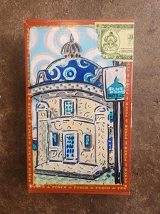 Cigar Box Art Blue Dome 2 by Clint