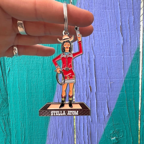 Stella Atom Enamel Keychain 3”