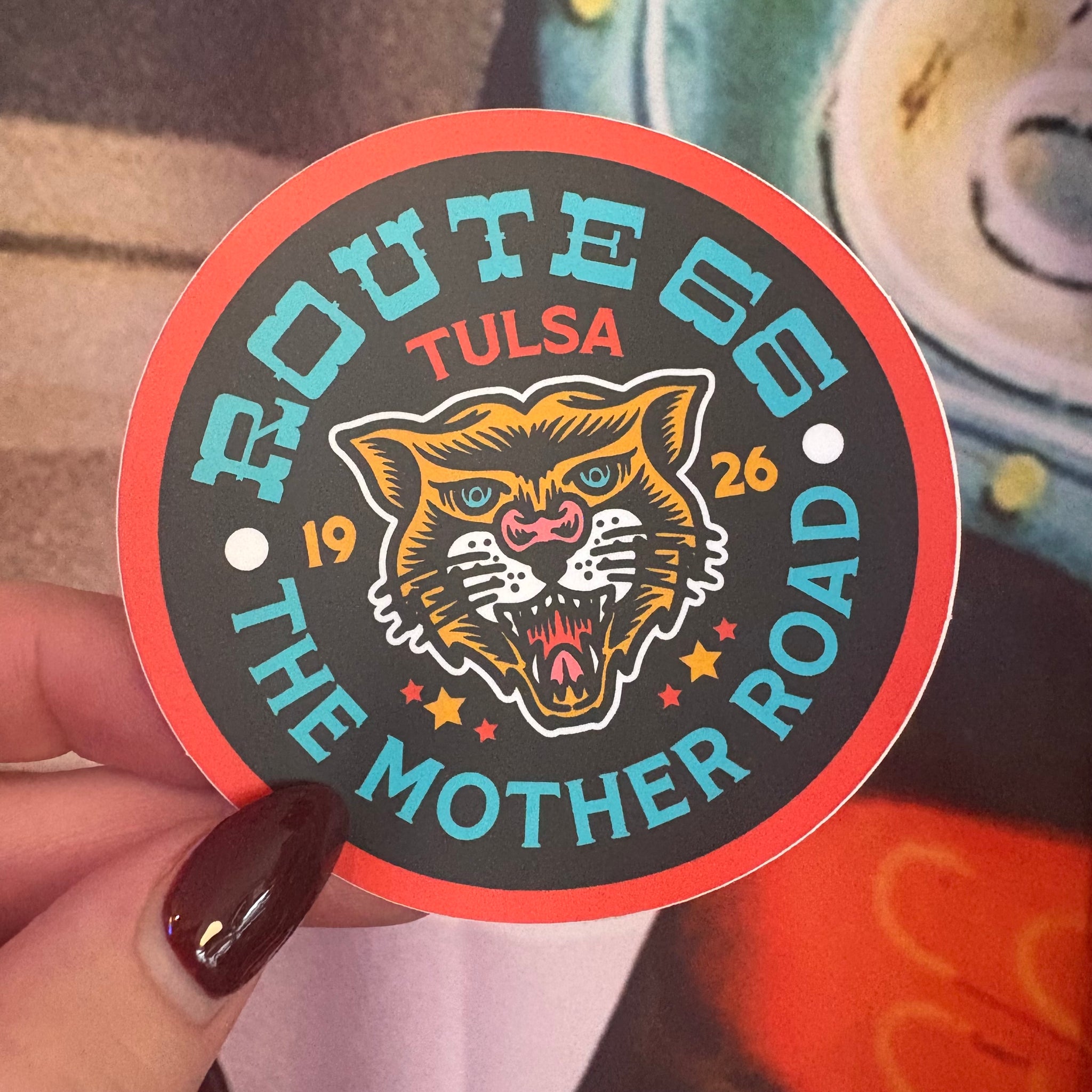 Route 66 Tiger Sticker
