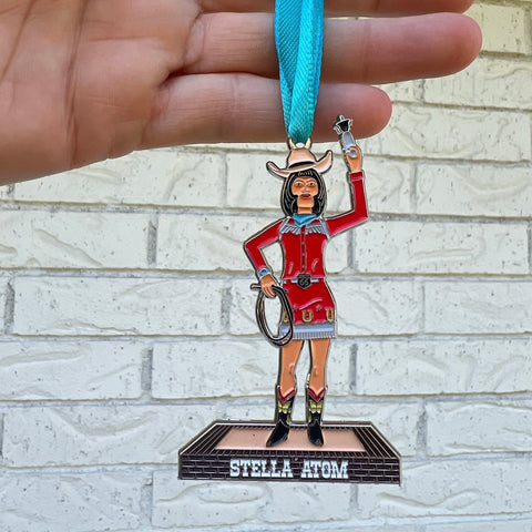 Stella Atom Enamel Ornament 3”
