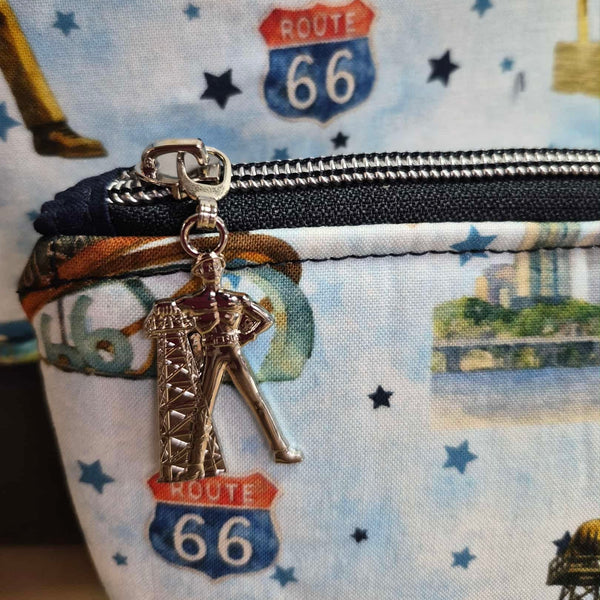 Tulsa Route 66 Squared Zipper Pouch