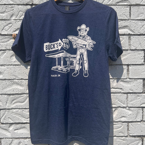 Buck Atom Muffler Man Navy Tee