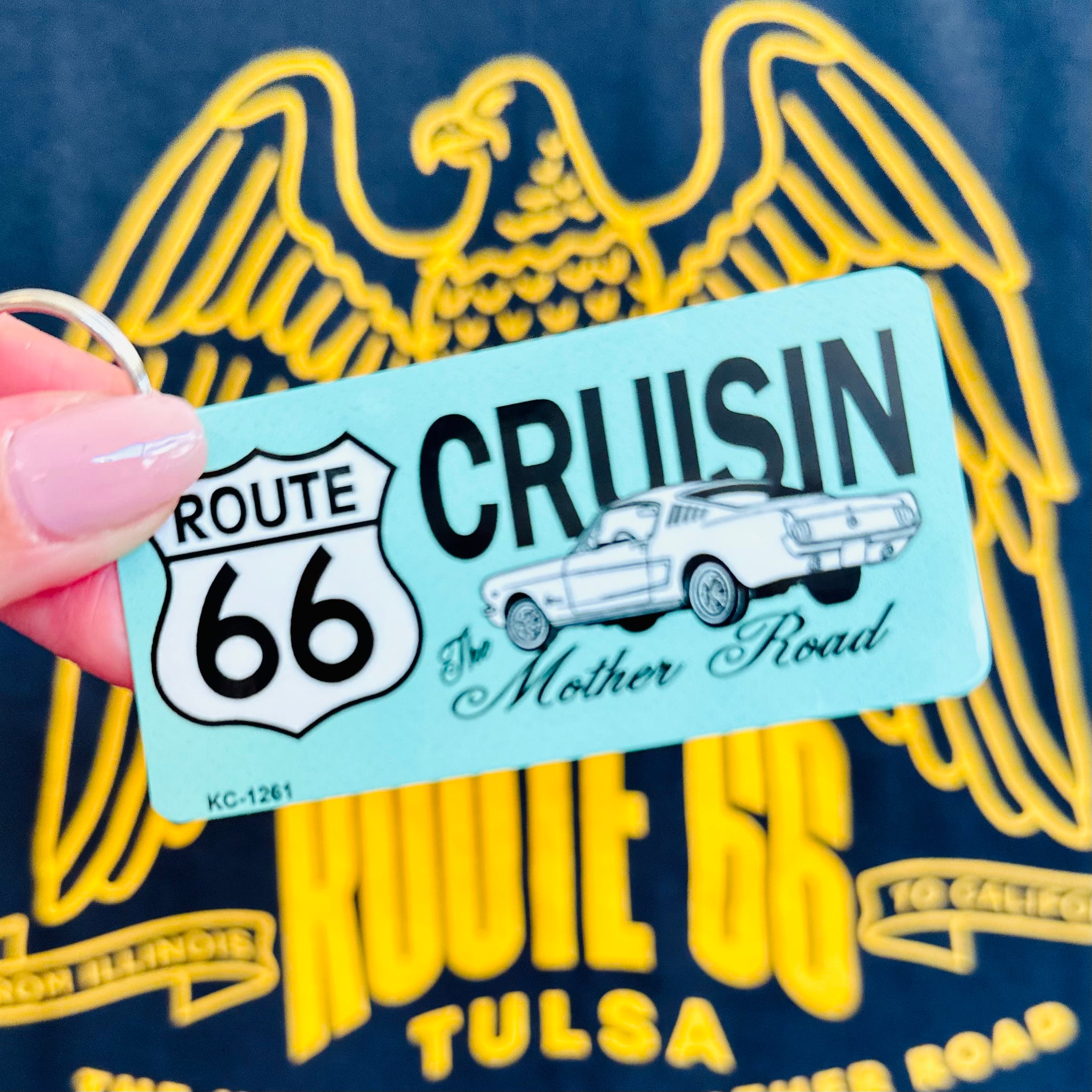 Cruisin 66 Metal Keychain