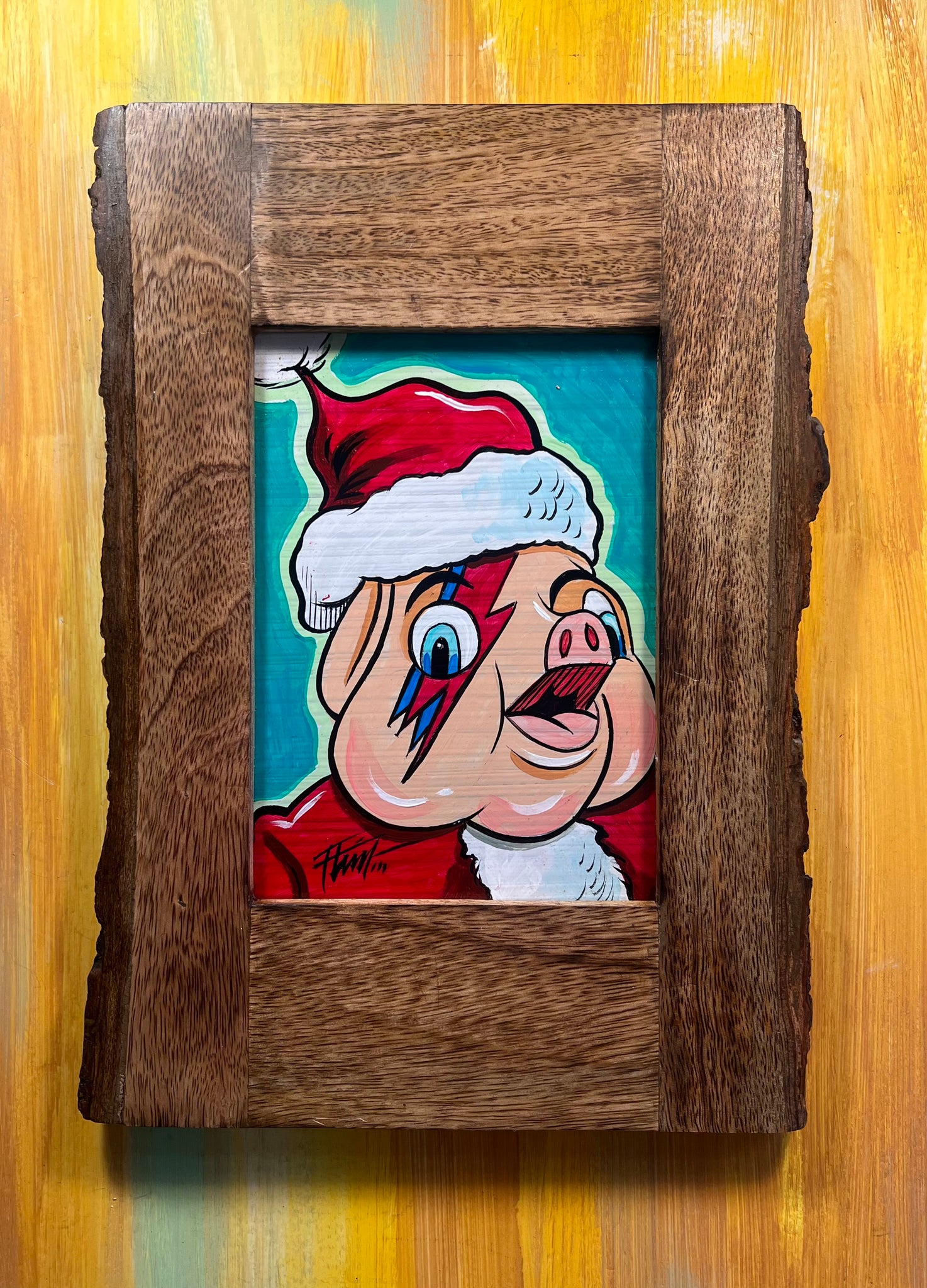 Flint Santa Piggy Stardust 8.5 x 11