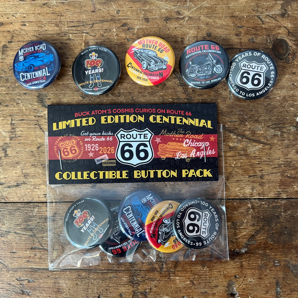Limited Route 66 Centennial Button Pack of 5