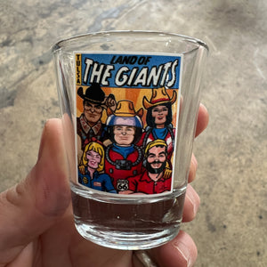 Tulsa land of Giants Shot Glass