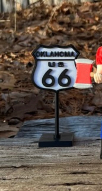 Oklahoma US 66 3D Sign