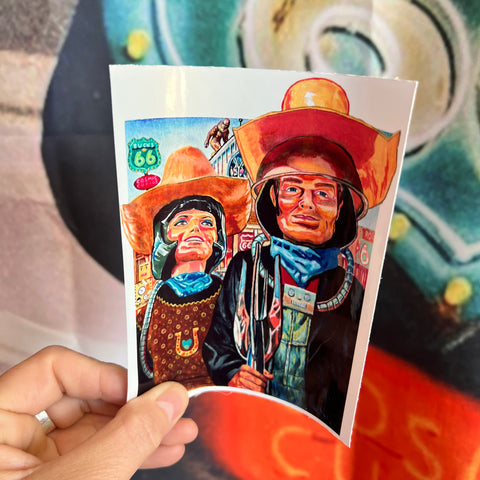 Cosmic American Gothic Sticker