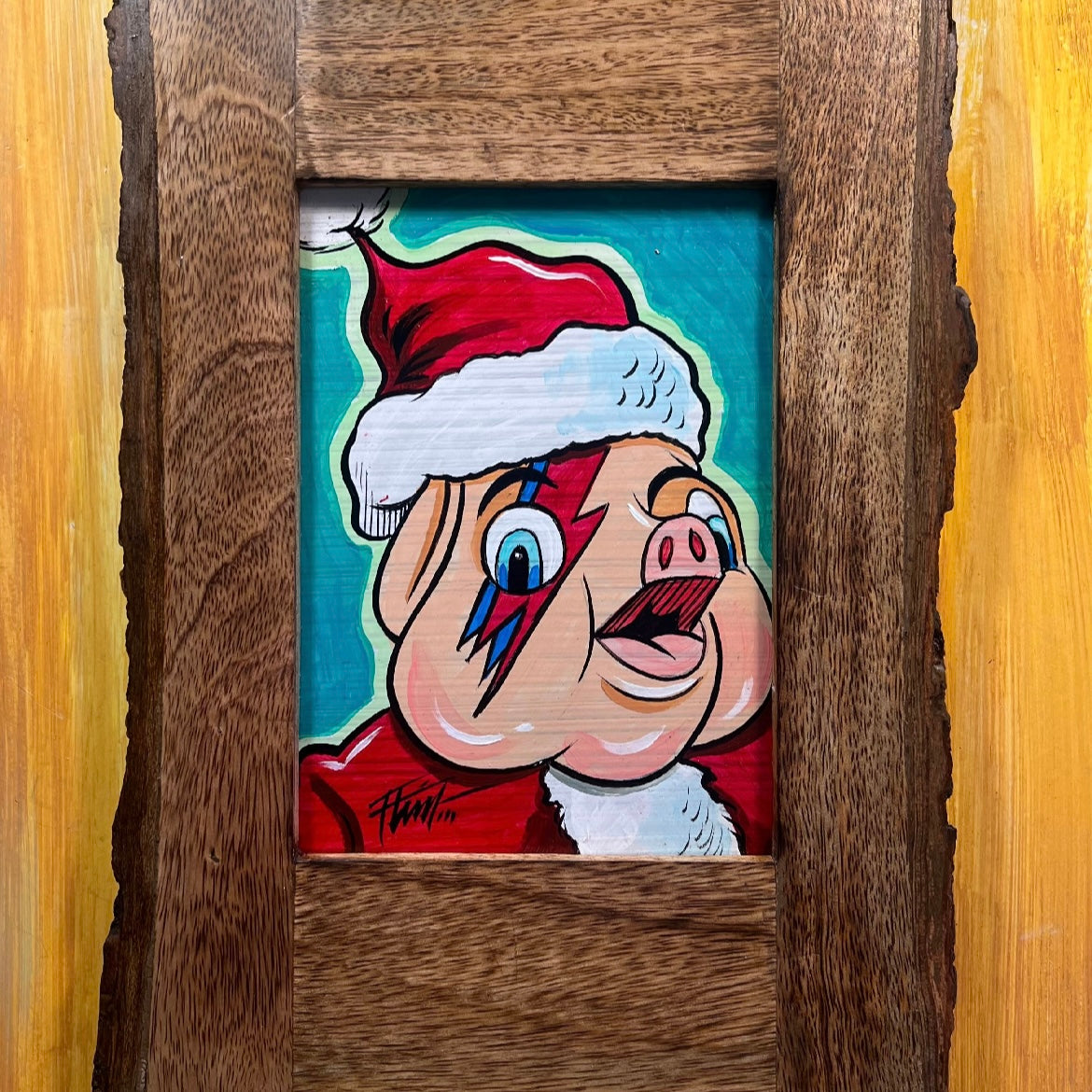 Flint Santa Piggy Stardust 8.5 x 11