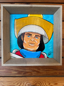 Flint Buck Atoms Portrait Wooden Frame