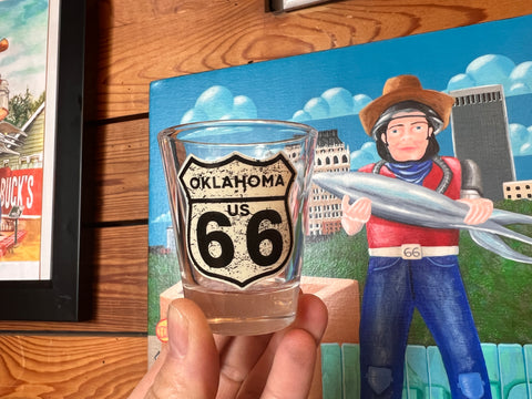 Oklahoma US 66 Shot Glass