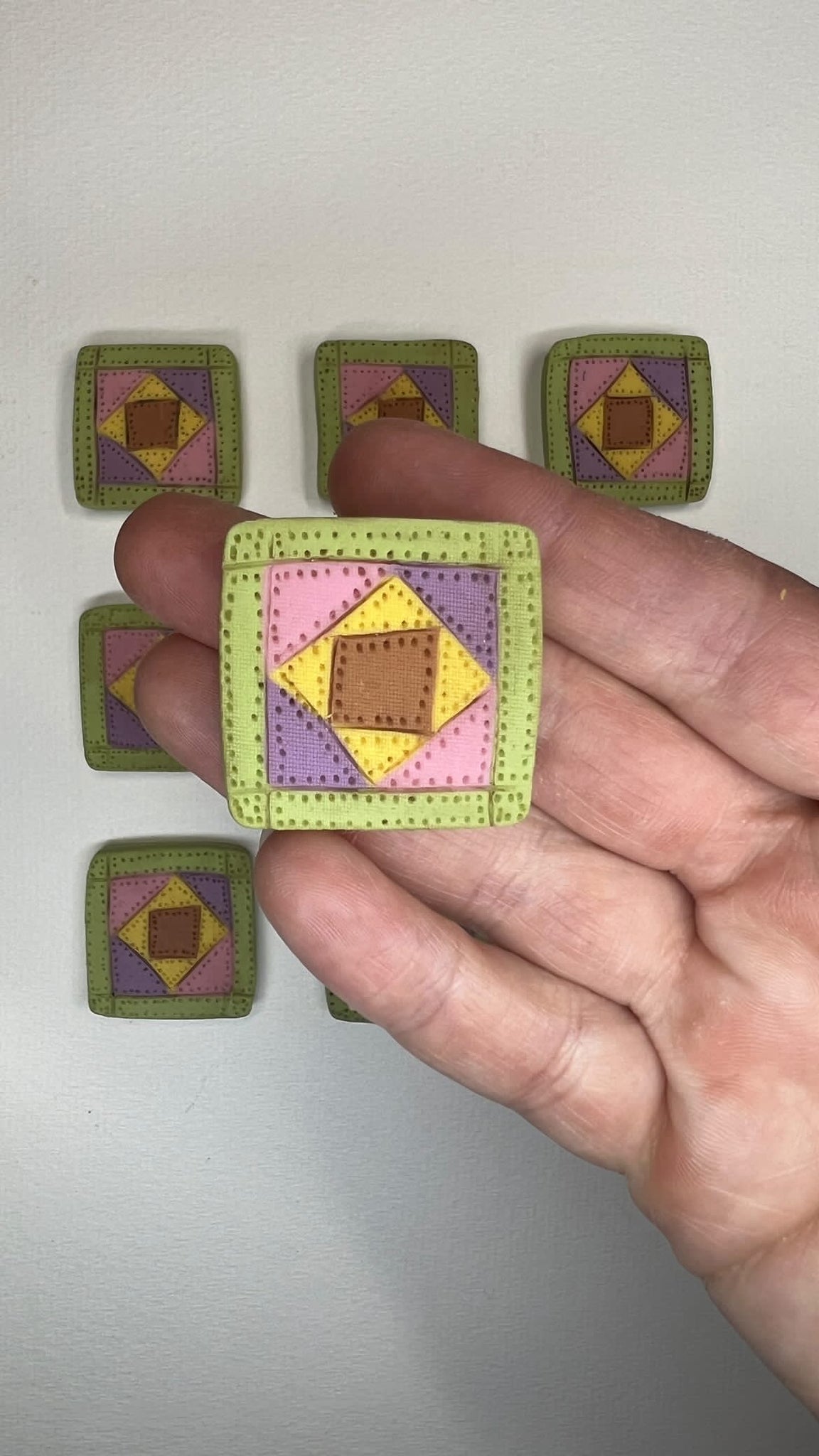 Tiny Quilt Magnet