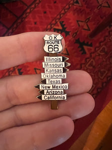Route 66 Signage Pin
