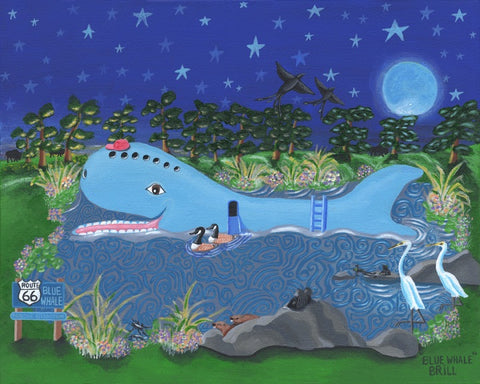 Blue Whale Love 5 x 7 Card