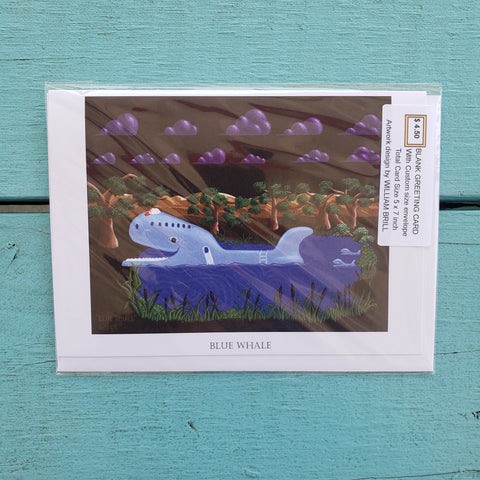 Brill Blue Whale 5 X 7 Card