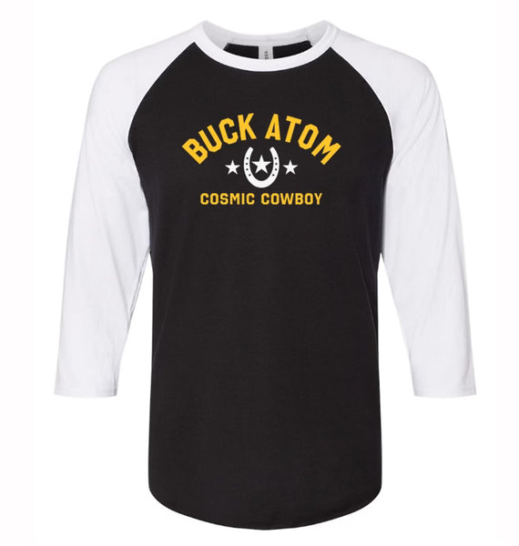 Buck Atom Cosmic Cowboy Baseball Tee