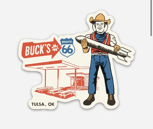 Buck Atom Muffler Man Vinyl Magnet