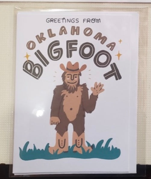 Greetings from Oklahoma Bigfoot Card