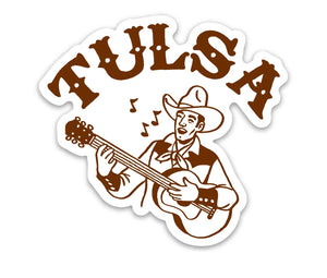 Tulsa Cowboy Vinyl Magnet