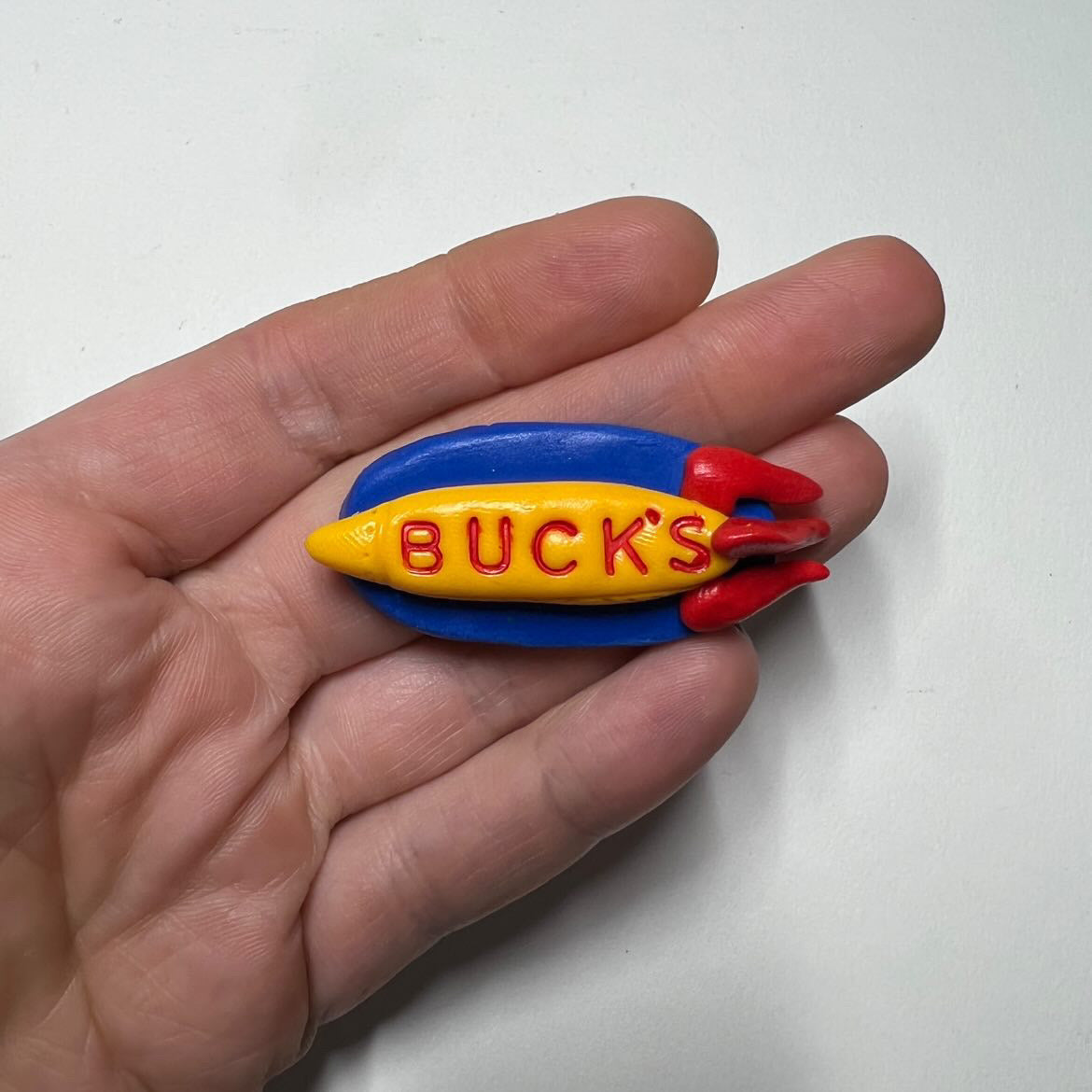 Yellow Buck Rocket Magnet