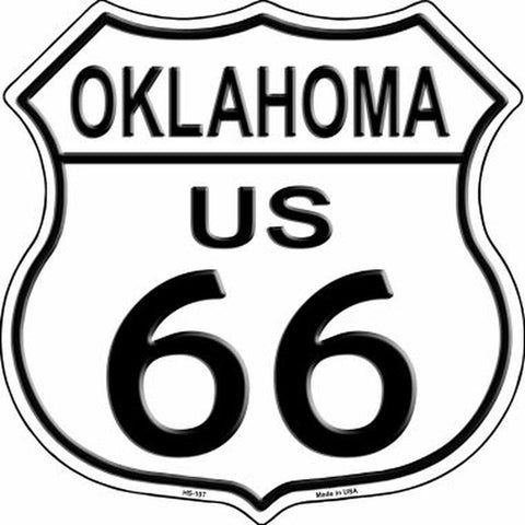 Oklahoma 66 Metal Shield Sign