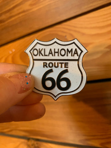 Oklahoma Route 66 Metal Magnet