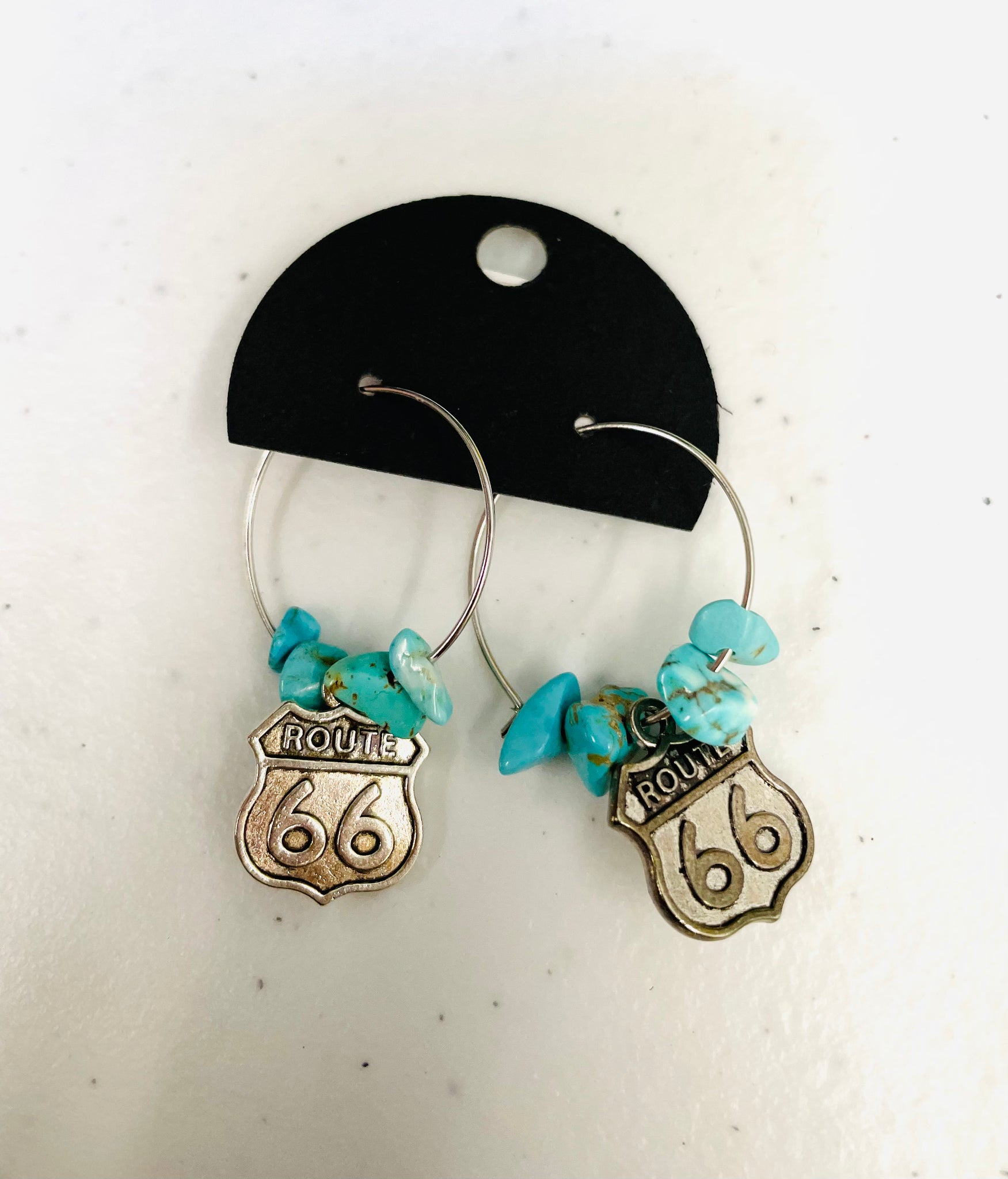 Route 66 Turquoise Hoop Earrings